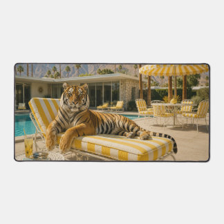 Palm Springs Poolside Tiger Desk Mat