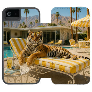 Palm Springs Poolside Tiger Incipio Watson™ iPhone 5 Wallet Case