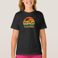 Palm Springs Sunset And Palm Trees Beach T-Shirt