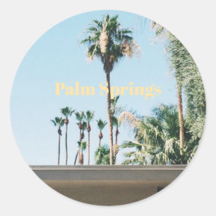 Palm Springs Travel Souvenir Classic Round Sticker