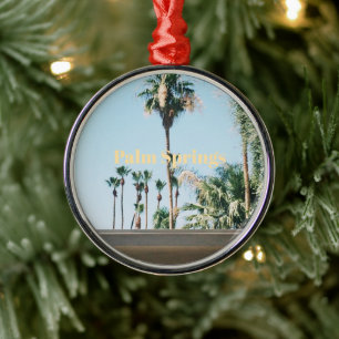 Palm Springs Travel Souvenir Metal Tree Decoration