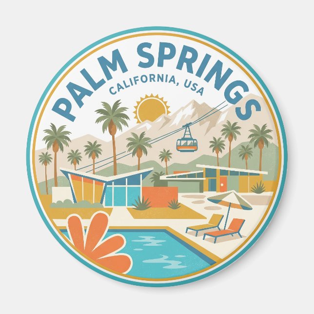 Palm Springs USA Magnet (Front)