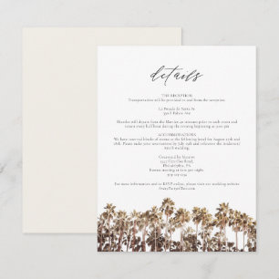 PALM SPRINGS Vintage Palm Trees Details Card