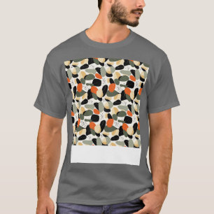 Palm Stones Seamless Pattern Beach Pebble Gemstone T-Shirt