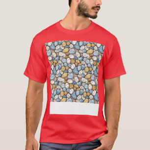 Palm Stones Seamless Pattern Beach Pebble Gemstone T-Shirt