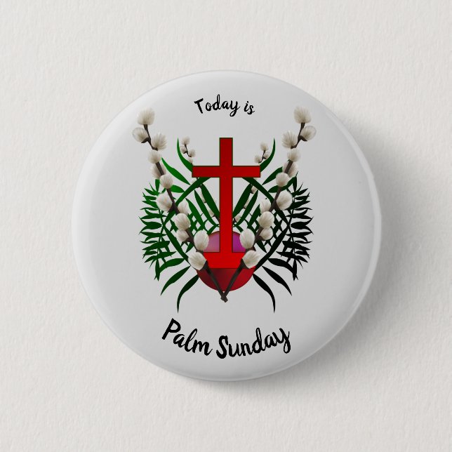 Palm Sunday A Christian Holy Day 6 Cm Round Badge (Front)