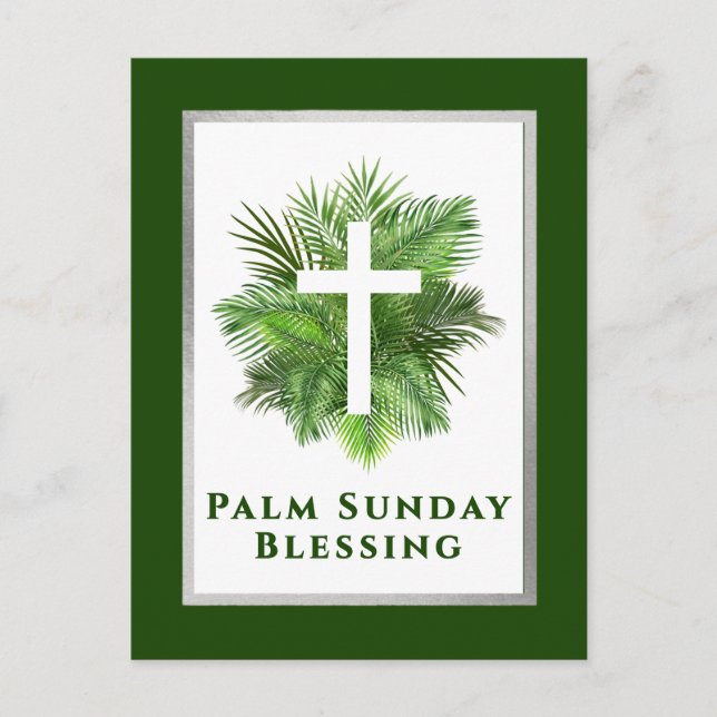 Palm Sunday Blessing Holy Week Holiday Postcard (Front)