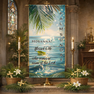 Palm Sunday Hosanna Scripture  Banner