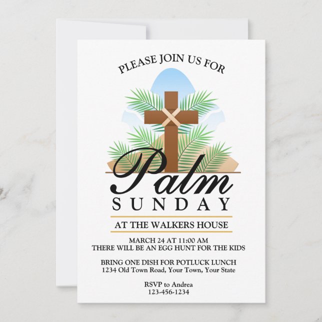 Palm Sunday Invitation (Front)