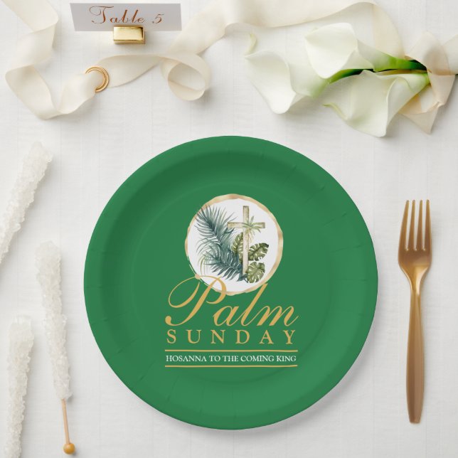 Palm Sunday Paper Plate (Wedding)