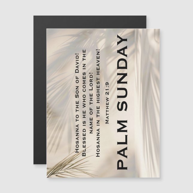 Palm Sunday Scripture with Soft Palm Shadows (Front/Back)