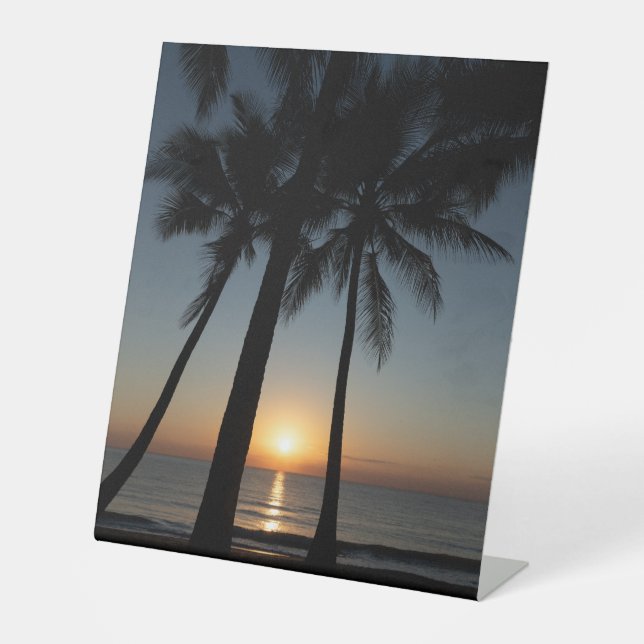 Palm Sunrise Décor Sign – Coastal Morning (Front)