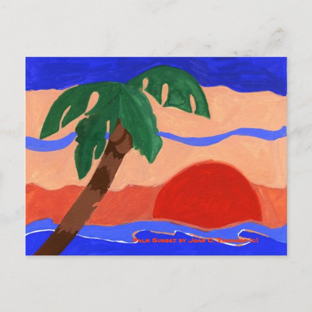 Palm Sunset Postcard (Front)