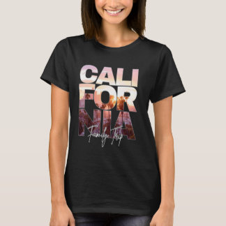 Palm Sunset Reflection California Funny Family Tri T-Shirt