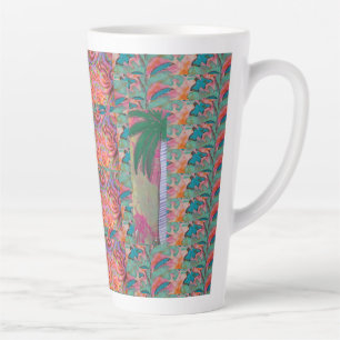Palm Tree Abstract Latte Mug