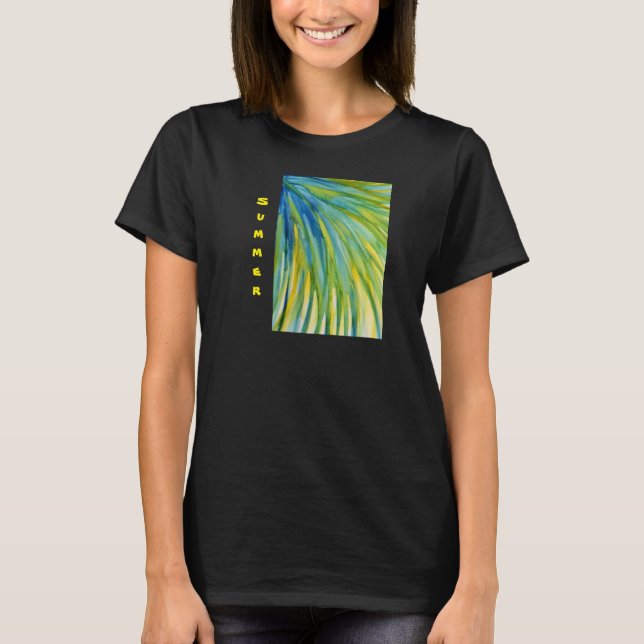 Palm Tree Abstract Watercolor T-Shirt (Front)