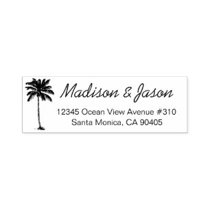 Palm Tree Address Stamp, Self Inking Stamp