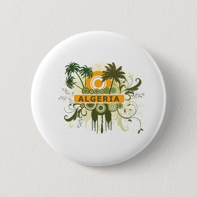 Palm Tree Algeria 6 Cm Round Badge (Front)