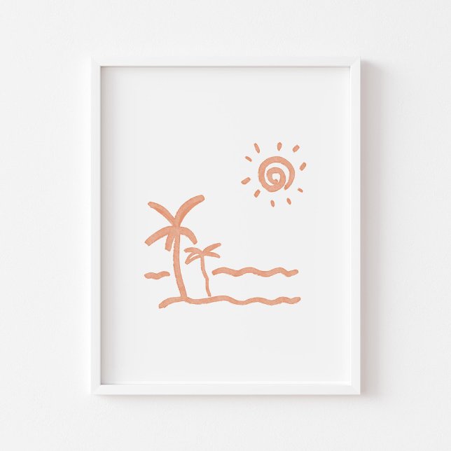 Palm tree and beach boho print (Creator Uploaded)
