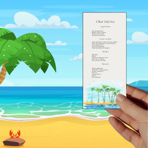Palm Tree and Beach Wedding Dinner Menu