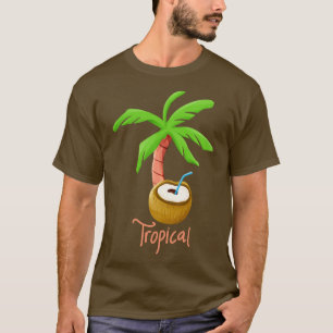 Palm tree and coconut drink in hawaii TShirt