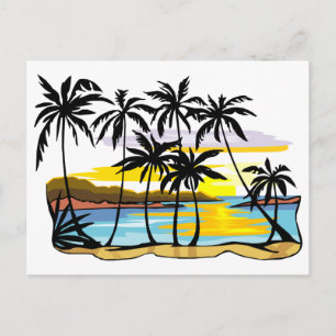 Palm Tree Background Postcard