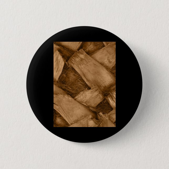Palm Tree Bark Texture Tint Vertical Sticker  6 Cm Round Badge (Front)