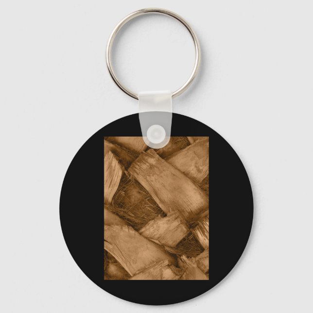 Palm Tree Bark Texture Tint Vertical Sticker  Key Ring (Front)