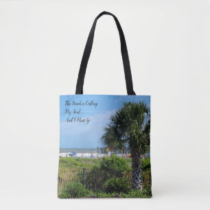Palm Tree Beach Bag Tote