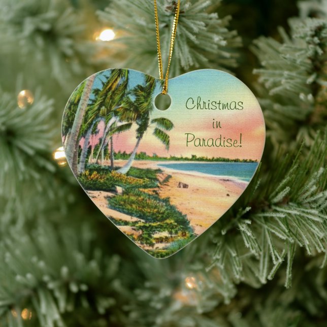 Palm Tree Beach Ceramic Tree Decoration (Tree)