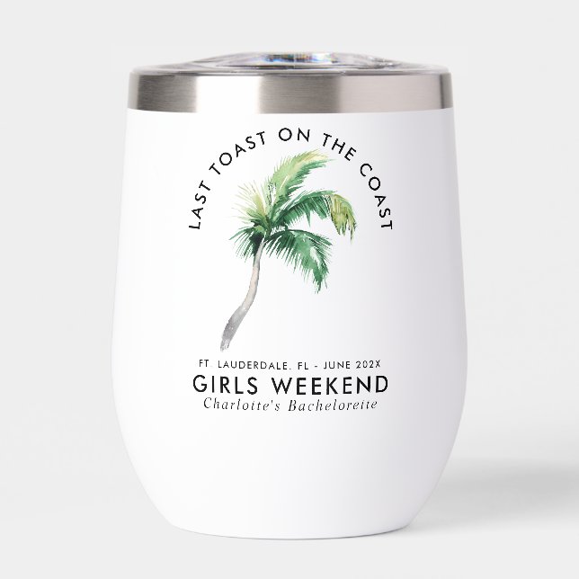 Palm Tree Beach Girls Weekend Bachelorette Custom (Front)