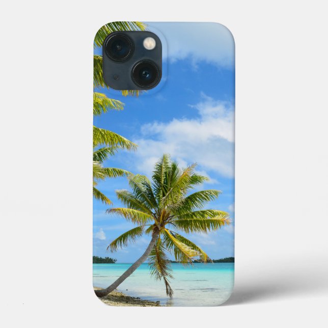 Palm tree beach iphone case (Back)