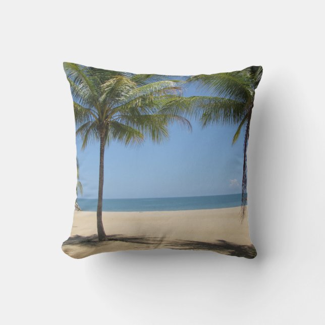 Palm Tree Beach Layers Cushion (Front)