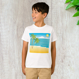 Palm Tree Beach Scene T-Shirt