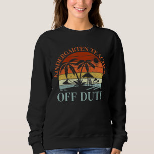 Palm Tree Beach Sunset Kindergarten Teacher Summer Sweatshirt