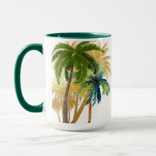Palm Tree Beach Wedding Favor Mug