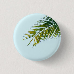 Palm tree branch 3 cm round badge