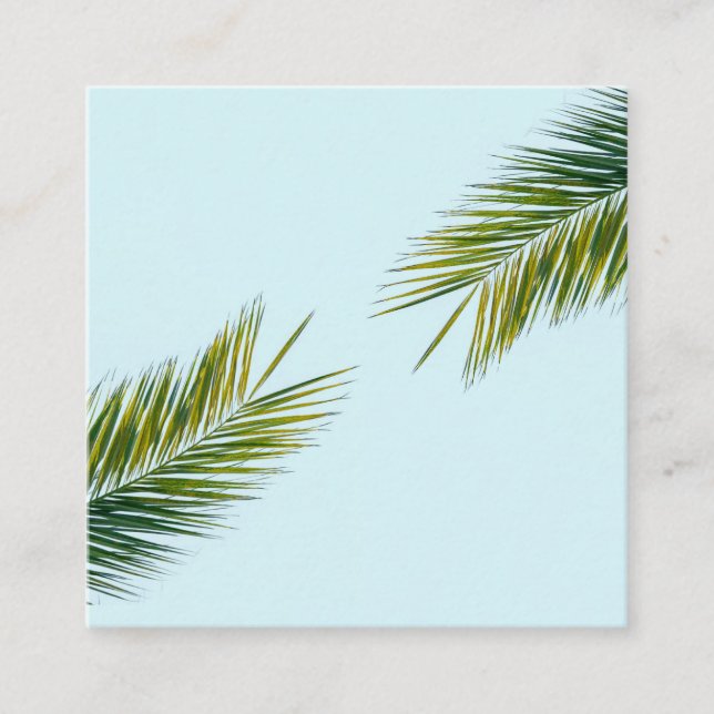 Palm tree branch appointment card (Front)