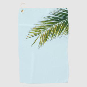 Palm tree branch golf towel