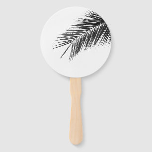 Palm tree branch hand fan
