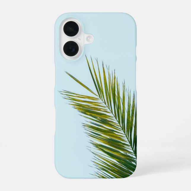 Palm tree branch iPhone 16 case (Back)