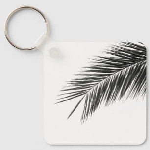 Palm tree branch key ring