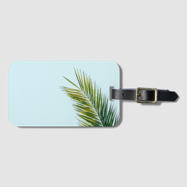 Palm tree branch luggage tag (Front Horizontal)