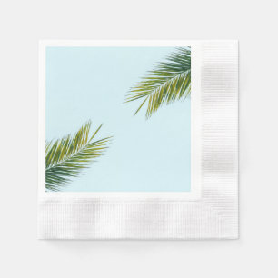 Palm tree branch napkin
