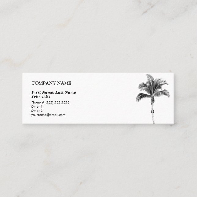 Palm Tree Business Card (Front)