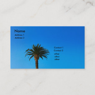 palm tree business card