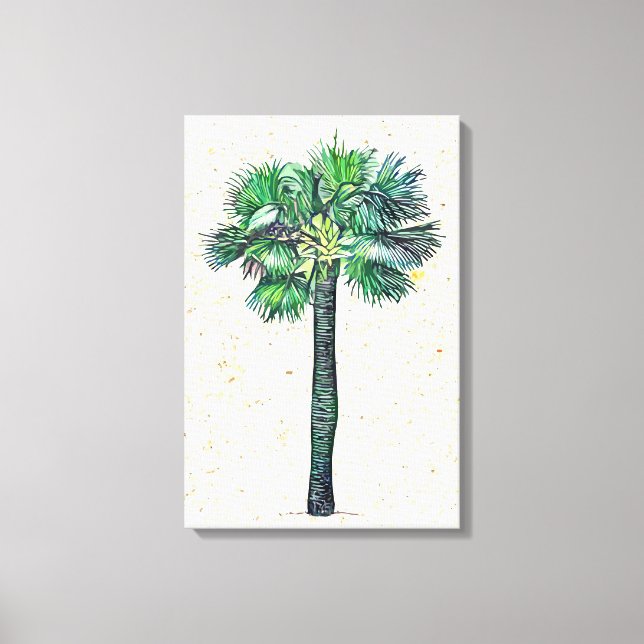 Palm tree canvas print (Front)