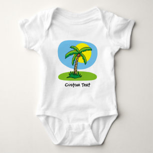 Palm Tree Cartoon Baby Bodysuit