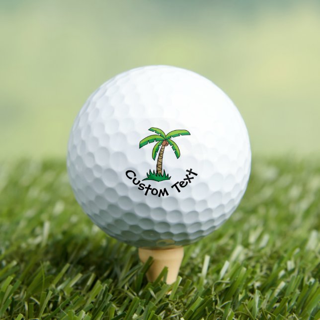 Palm Tree Cartoon Golf Balls (Insitu Tee)