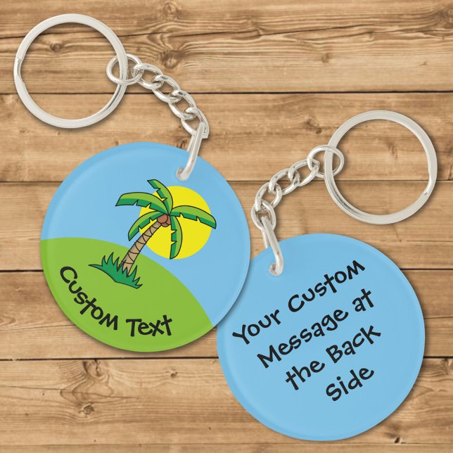 Palm Tree Cartoon Keychain (Creator Uploaded)